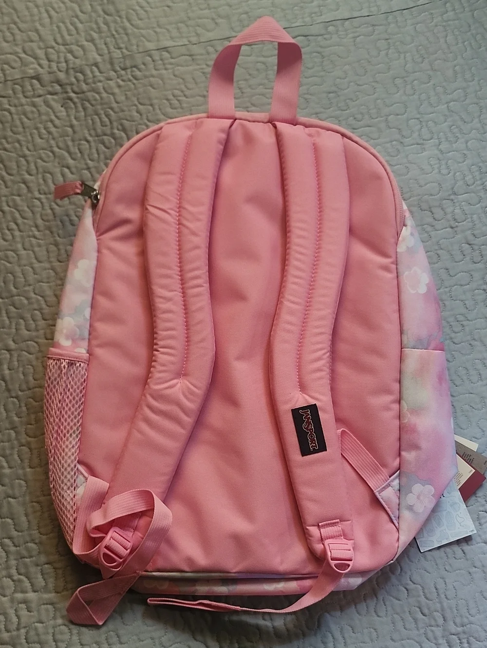 NWT Jansport Big Student Backpack- Pink Daisy Floral Print